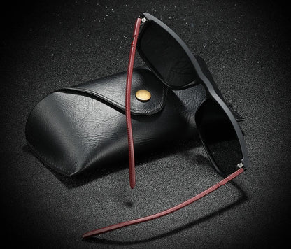 Leichte polarisierte Sonnenbrille für Herren – klassisches quadratisches Design, Kunststoff-Metall, für Sommer 2025 7