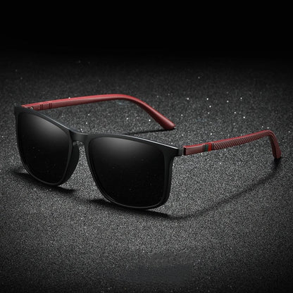 Leichte polarisierte Sonnenbrille für Herren – klassisches quadratisches Design, Kunststoff-Metall, für Sommer 2025 8