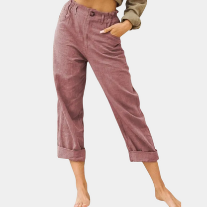 Leichte und bequeme Damenhose – lässiger Schnitt, atmungsaktive Baumwollmischung, für den Alltag 3