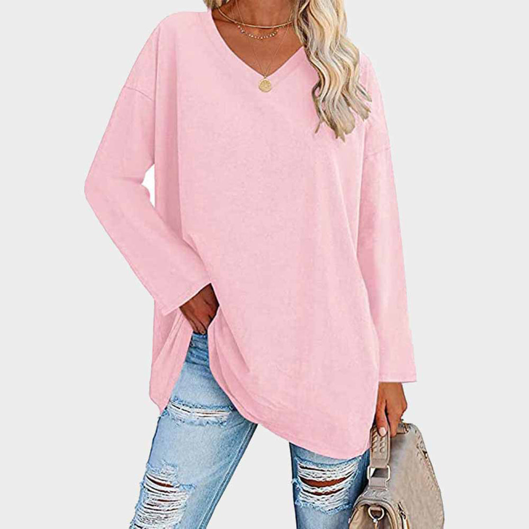 Leichte und fließende Damenbluse – lange Ärmel, Polyester, für den Sommer 12