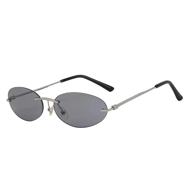 Leichte unisex Sonnenbrille – randlos oval, hochwertiger Kunststoff, für Strand und Stadt 11
