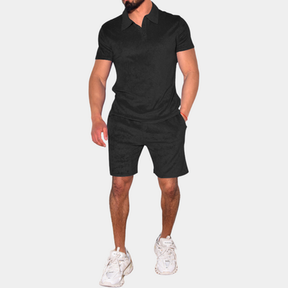 Leichtes Herren Set – Slim Fit Polo und Shorts, hochwertiger Stoff, für Sommeraktivitäten 0