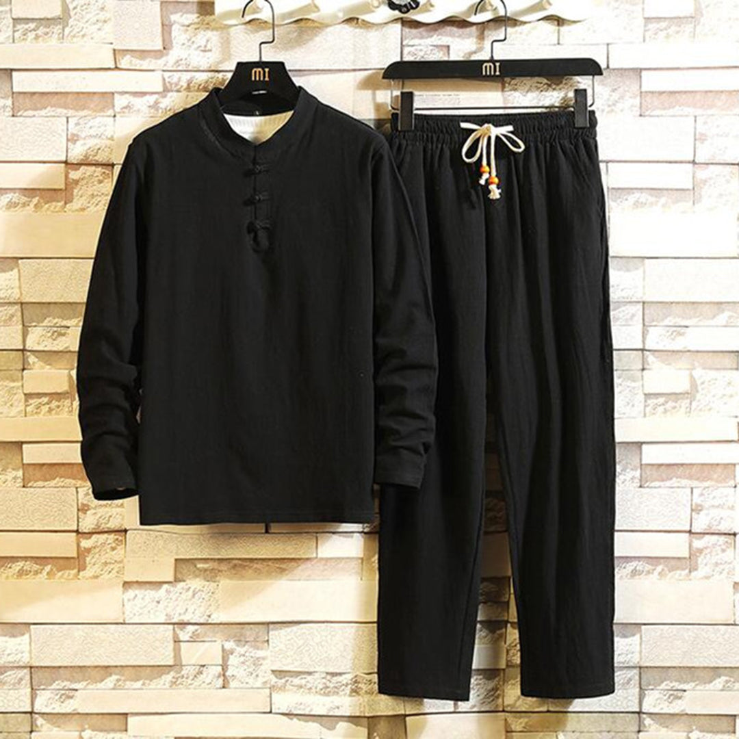 Leichtes Herren Sommer-Outfit – lässiger Schnitt, Polyester, für Freizeit und Reisen 0