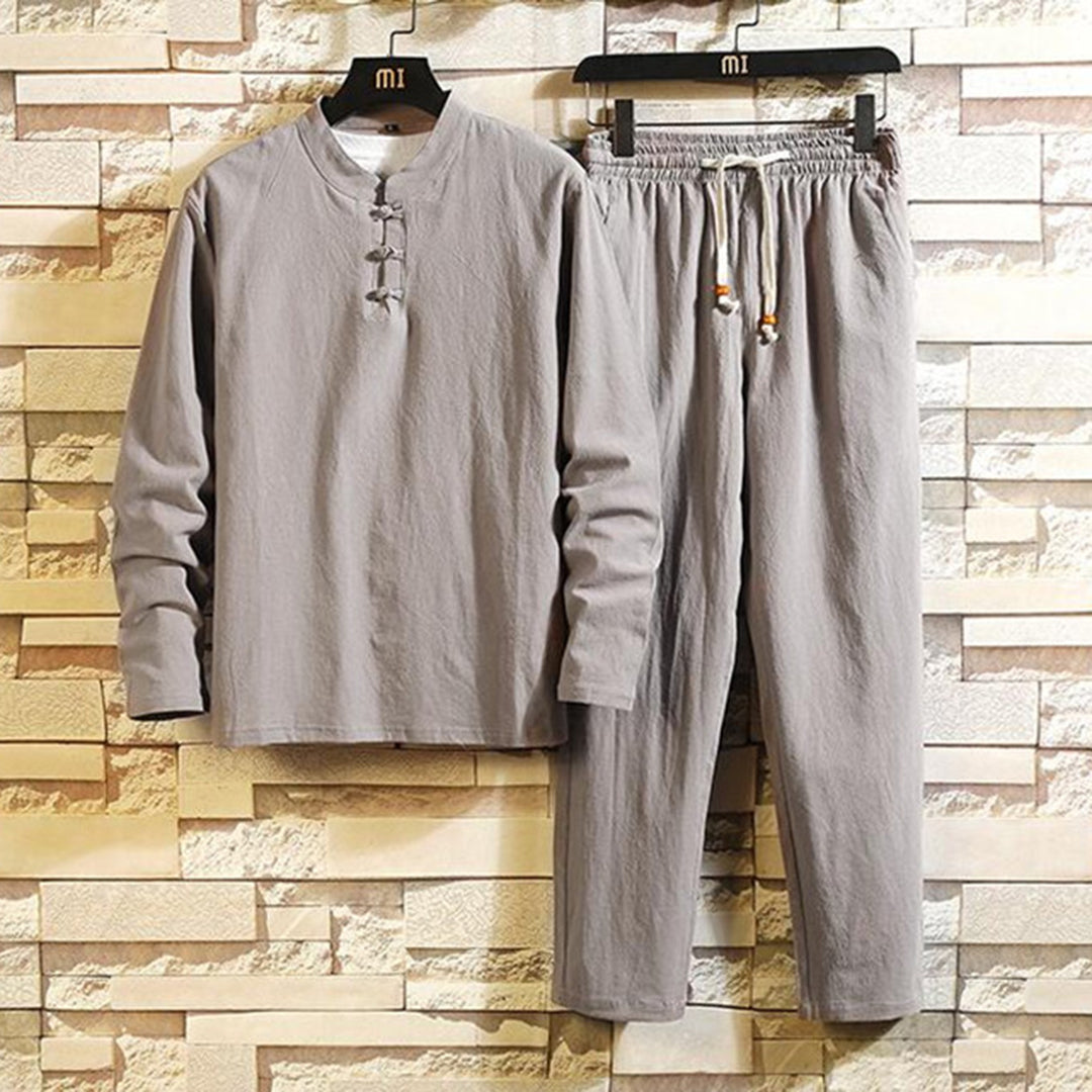 Leichtes Herren Sommer-Outfit – lässiger Schnitt, Polyester, für Freizeit und Reisen 1