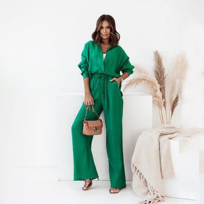 Leichtes & gemütliches Damen-Casual-Set – langärmlig, luftige Baumwolle, für Sommeraktivitäten 3