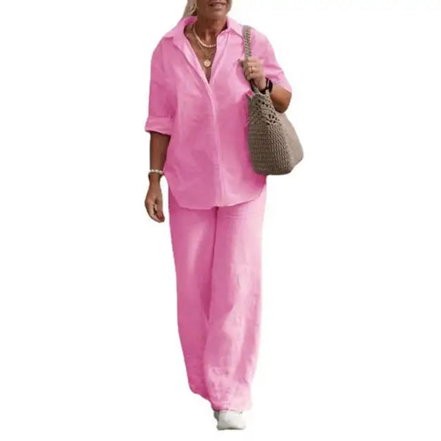Leichtes & vielseitiges Damen-Leinen-Set – elegantes Design, 100% Leinen, für jeden Anlass 6
