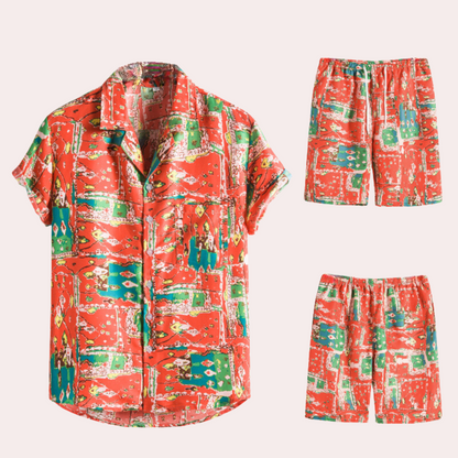 Leichtgewichtige Herren Hawaiian Kombination – atmungsaktiv, für Sommerfestivals und Strandtage 1