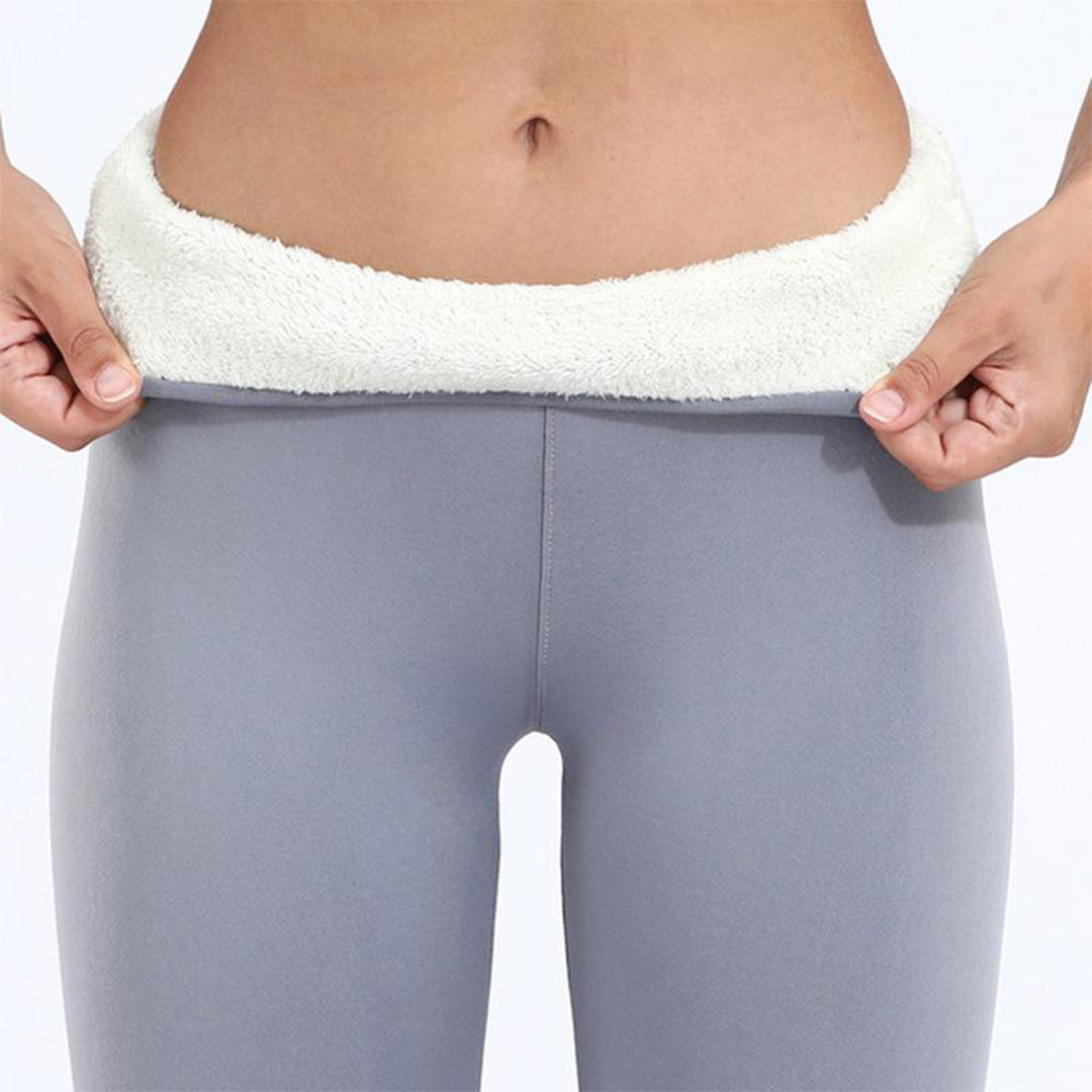 Variant image for Women's Fleece Lined Leggings, Thermal Soft and Breathable Winter Leggings in Black, Gray, Navy - Comfortable Fit for Layering-5