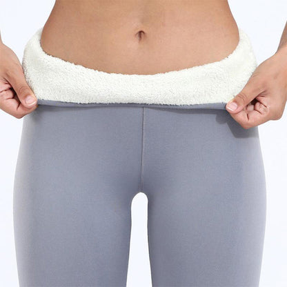 Variant image for Women's Fleece Lined Leggings, Thermal Soft and Breathable Winter Leggings in Black, Gray, Navy - Comfortable Fit for Layering-5