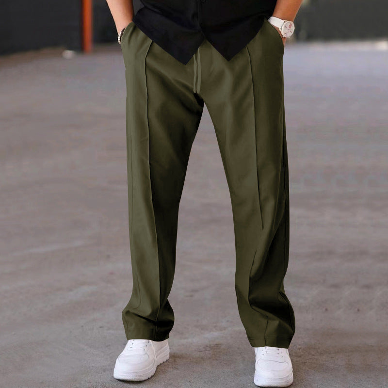 Lightweight & comfortable men’s wide-leg pants – breathable fabric, casual style, perfect for summer 1