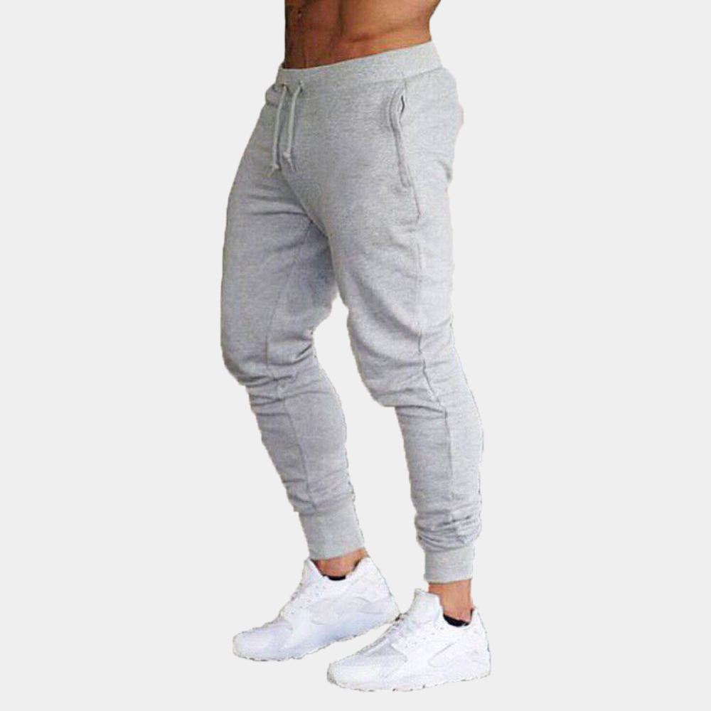 Lightweight & supportive men’s training pants – fitted design, breathable polyester, for summer workouts 0