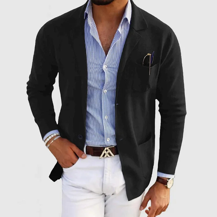 Lightweight men's blazer jacket – classic tailored fit, premium fabric, for formal occasions 2
