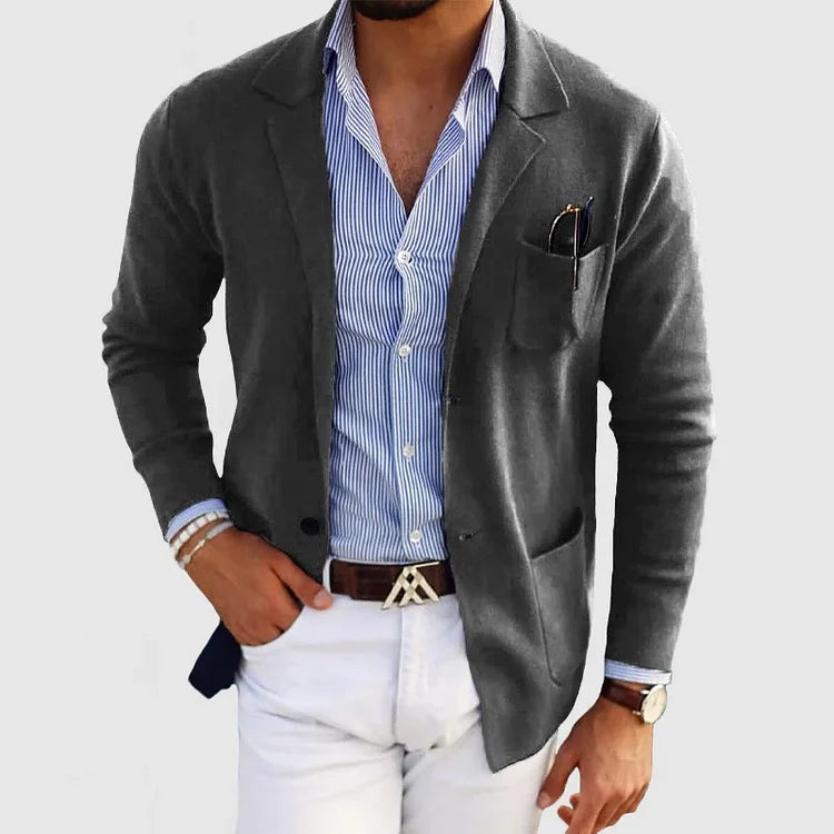 Lightweight men's blazer jacket – classic tailored fit, premium fabric, for formal occasions 5