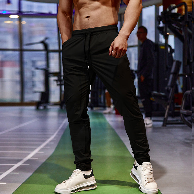 Lightweight men's joggers – quick-dry Ice Silk fabric, for summer workouts 2