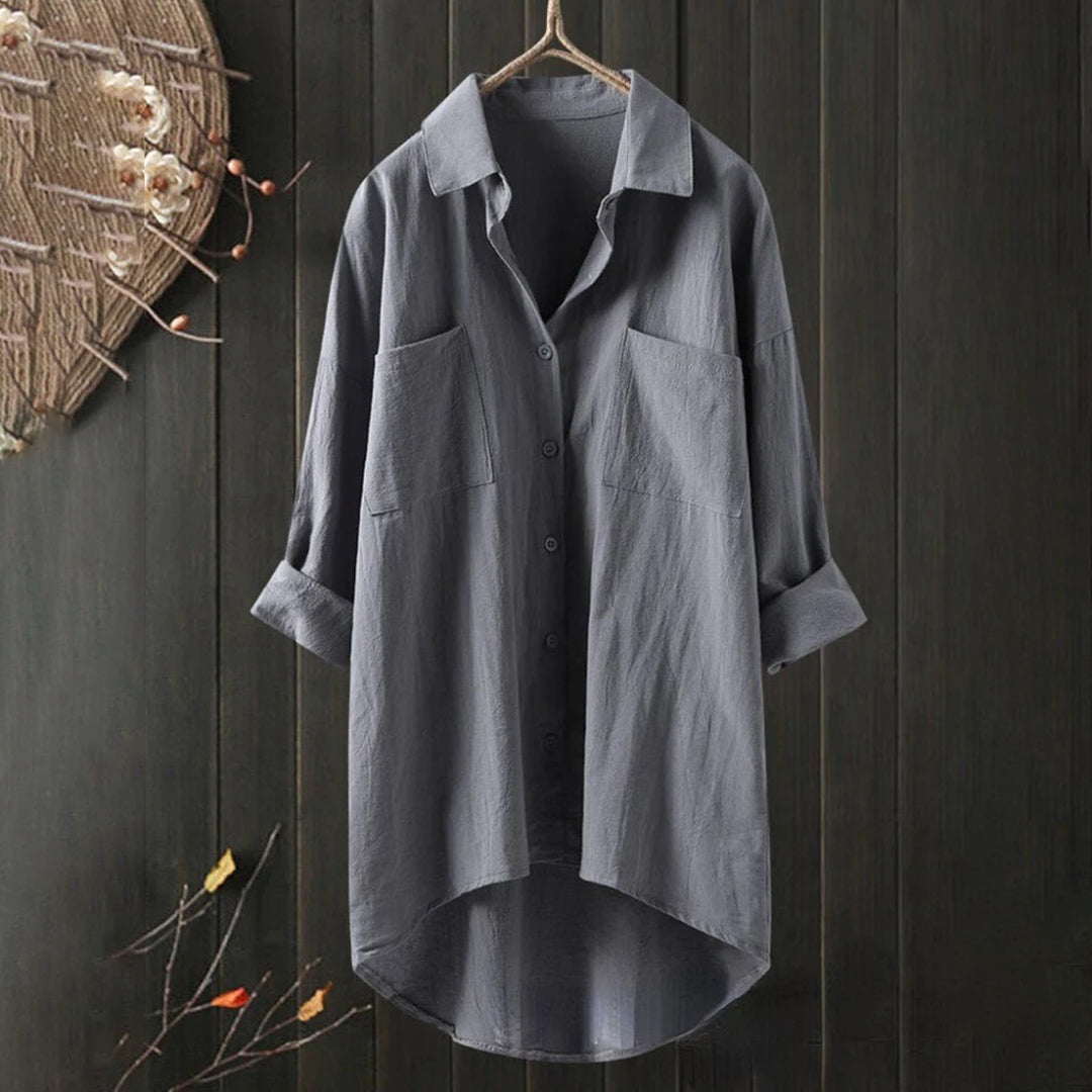 Luftige Damenbluse – lange Ärmel, hochwertiges Polyester, für Büro und Freizeit 6