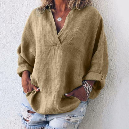 Luxurious women’s oversized blouse – breathable polyester, perfect for summer 4