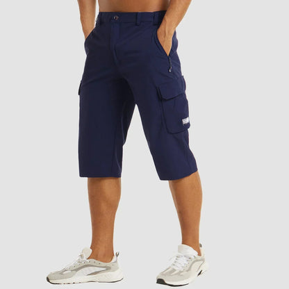 Variant image for Fast-Drying Men's Cargo Shorts with Multiple Pockets for Versatile Outdoor Use in Khaki, Gray, Black, Green, and Blue-36