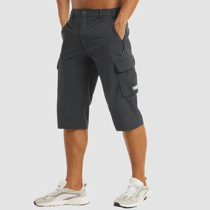 Variant image for Fast-Drying Men's Cargo Shorts with Multiple Pockets for Versatile Outdoor Use in Khaki, Gray, Black, Green, and Blue-11