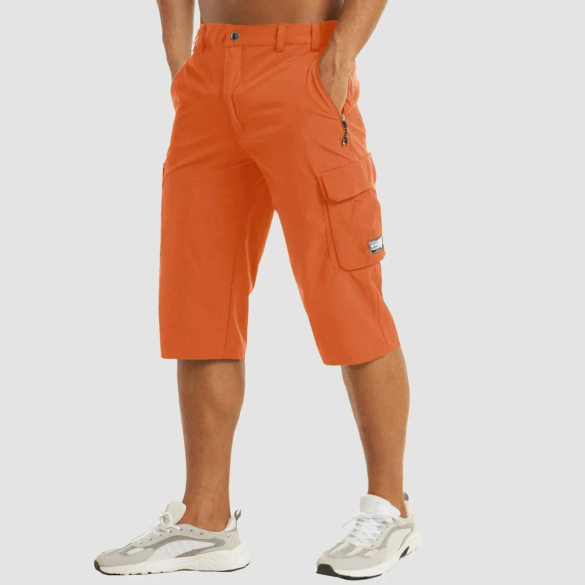 Variant image for Fast-Drying Men's Cargo Shorts with Multiple Pockets for Versatile Outdoor Use in Khaki, Gray, Black, Green, and Blue-41
