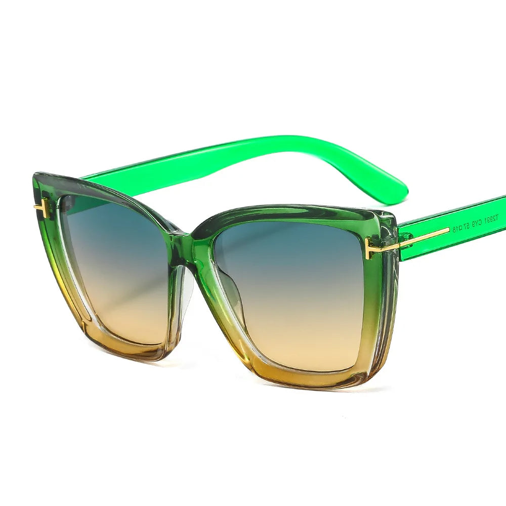 Modische Cat-Eye Sonnenbrille für Damen – UV400 Schutz, Farbverlauf, für den Sommer 1