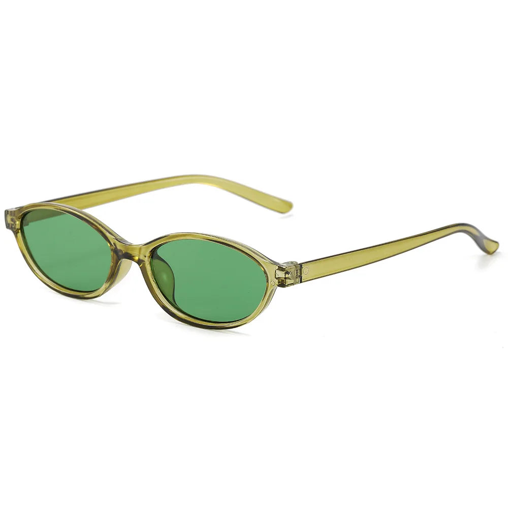 Modische Damen Sonnenbrille – Retro ovales Design, braun, für den Alltag 11