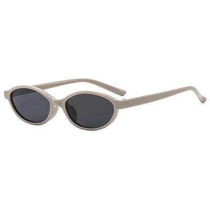 Modische Damen Sonnenbrille – Retro ovales Design, braun, für den Alltag 12