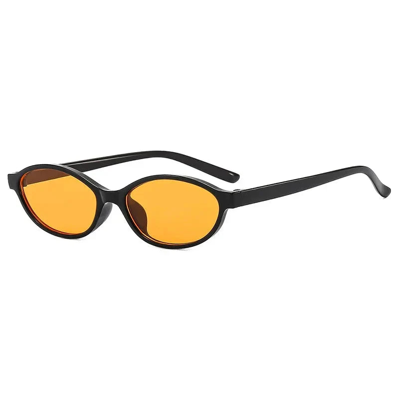 Modische Damen Sonnenbrille – Retro ovales Design, braun, für den Alltag 6