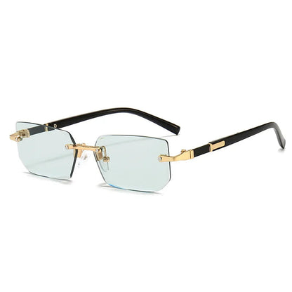 Modische Damen Sonnenbrille – rechteckig, rahmenlos, für den Sommer 2