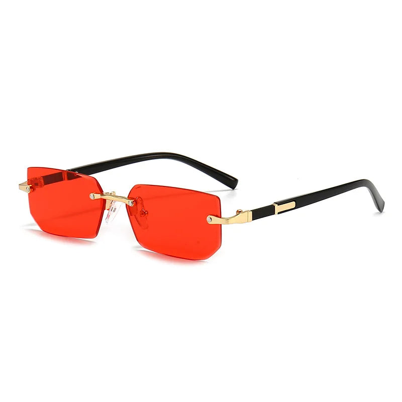 Modische Damen Sonnenbrille – rechteckig, rahmenlos, für den Sommer 3