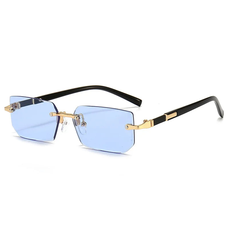 Modische Damen Sonnenbrille – rechteckig, rahmenlos, für den Sommer 4