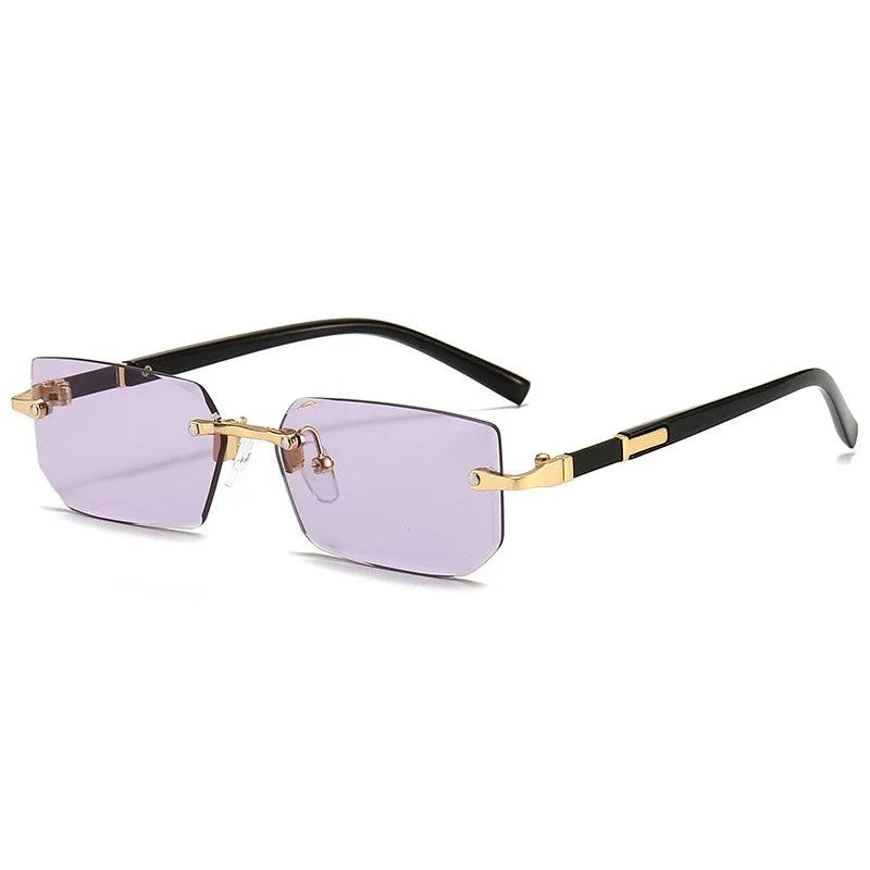 Modische Damen Sonnenbrille – rechteckig, rahmenlos, für den Sommer 5