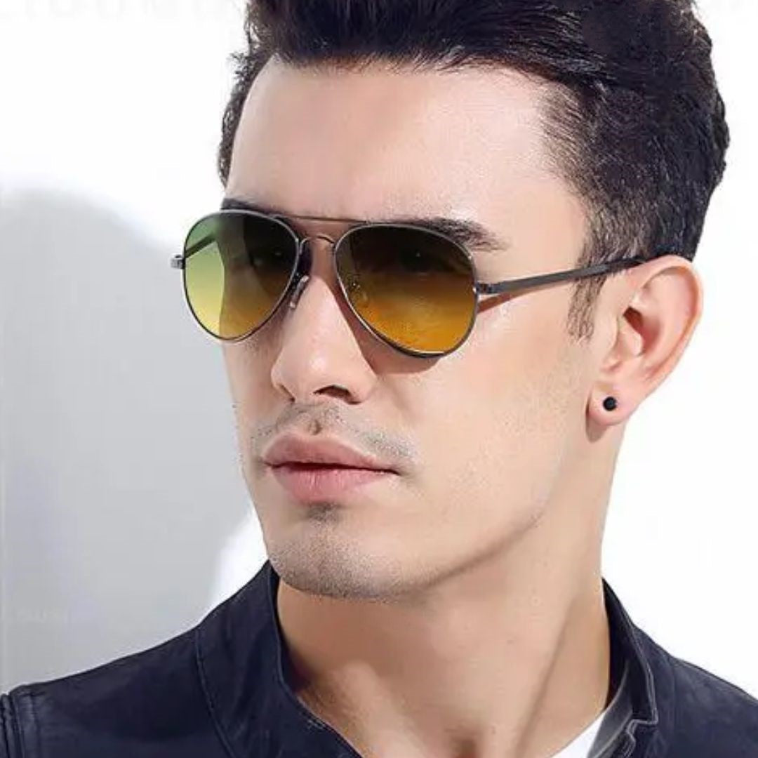 Multifunktionale Unisex Pilotensonnenbrille – photochromatische, polarisierte Gläser, für Tag- und Nachtfahrten 4