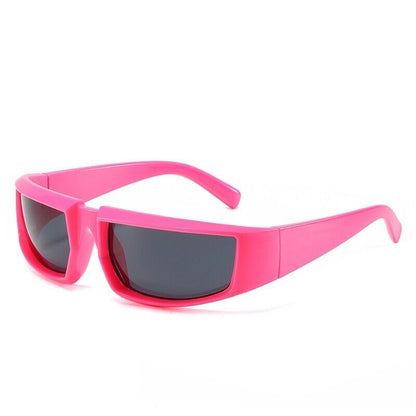 Mutige Damen-Sonnenbrille im Punk-Stil – quadratische Form, Kunststoff, für den Sommer 1