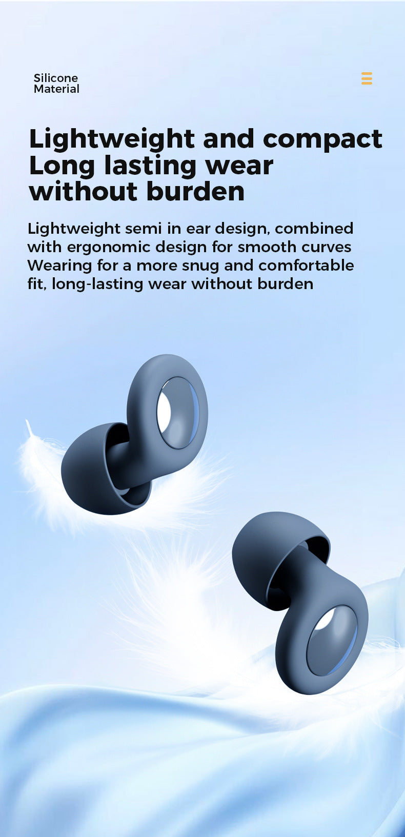 Silicone Ear Plugs For Sleep Soundproof Noise Reduction, Cozy Sleep Aid Fall 2026 Gift