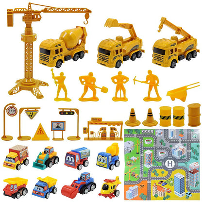 Calendar Advent Car Toys Box Kids 24 Day Christmas Gift