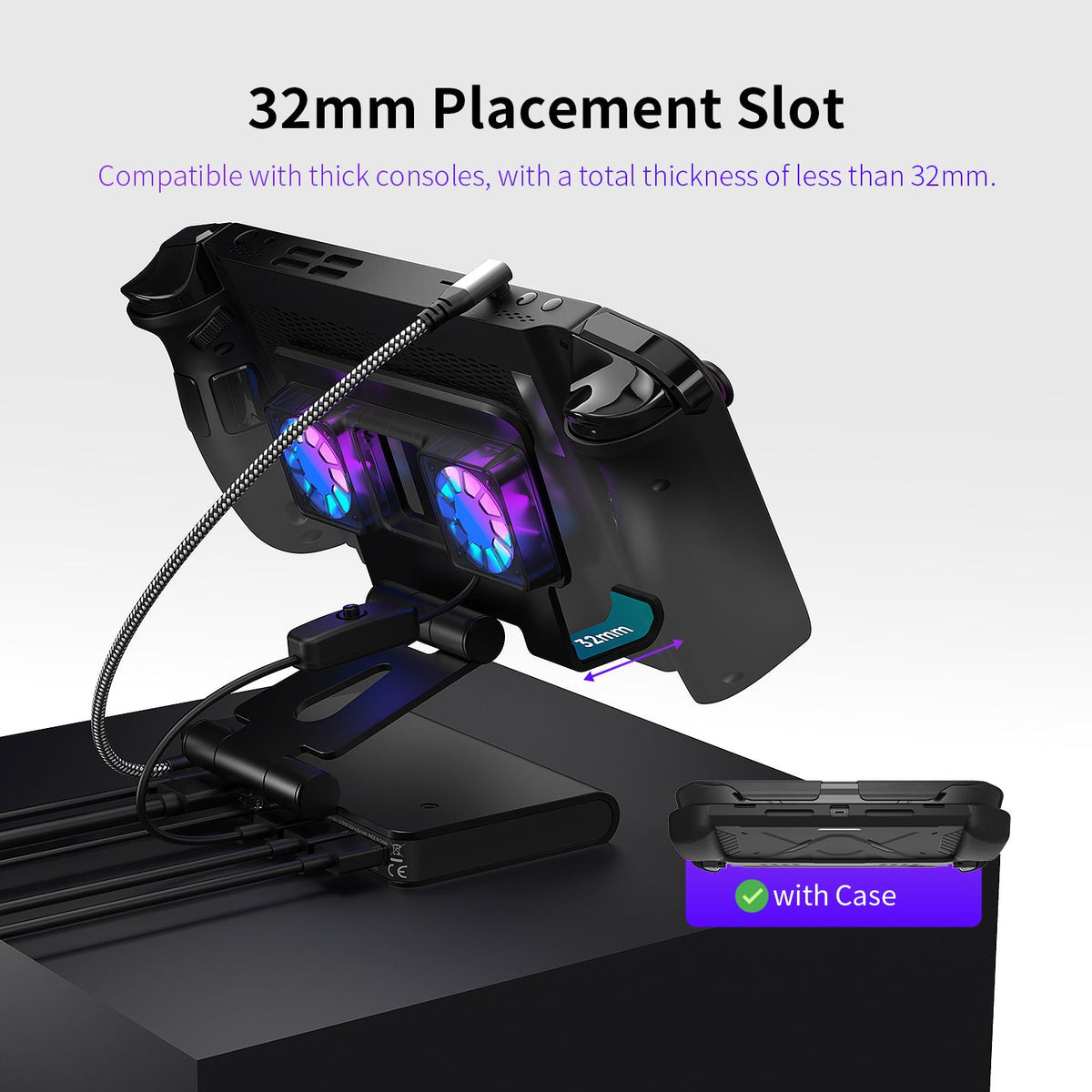 Station Docking 100W With Dual Fans 4K HDMI Gaming Dock
