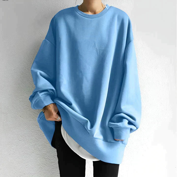 Cozy Oversized Womens Pullover - Relaxed Drop Shoulder Knit
