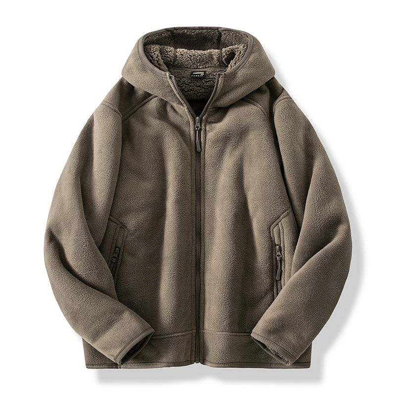 Cozy Warm Men’s Fleece Jacket - Hooded Full Zip, Sherpa