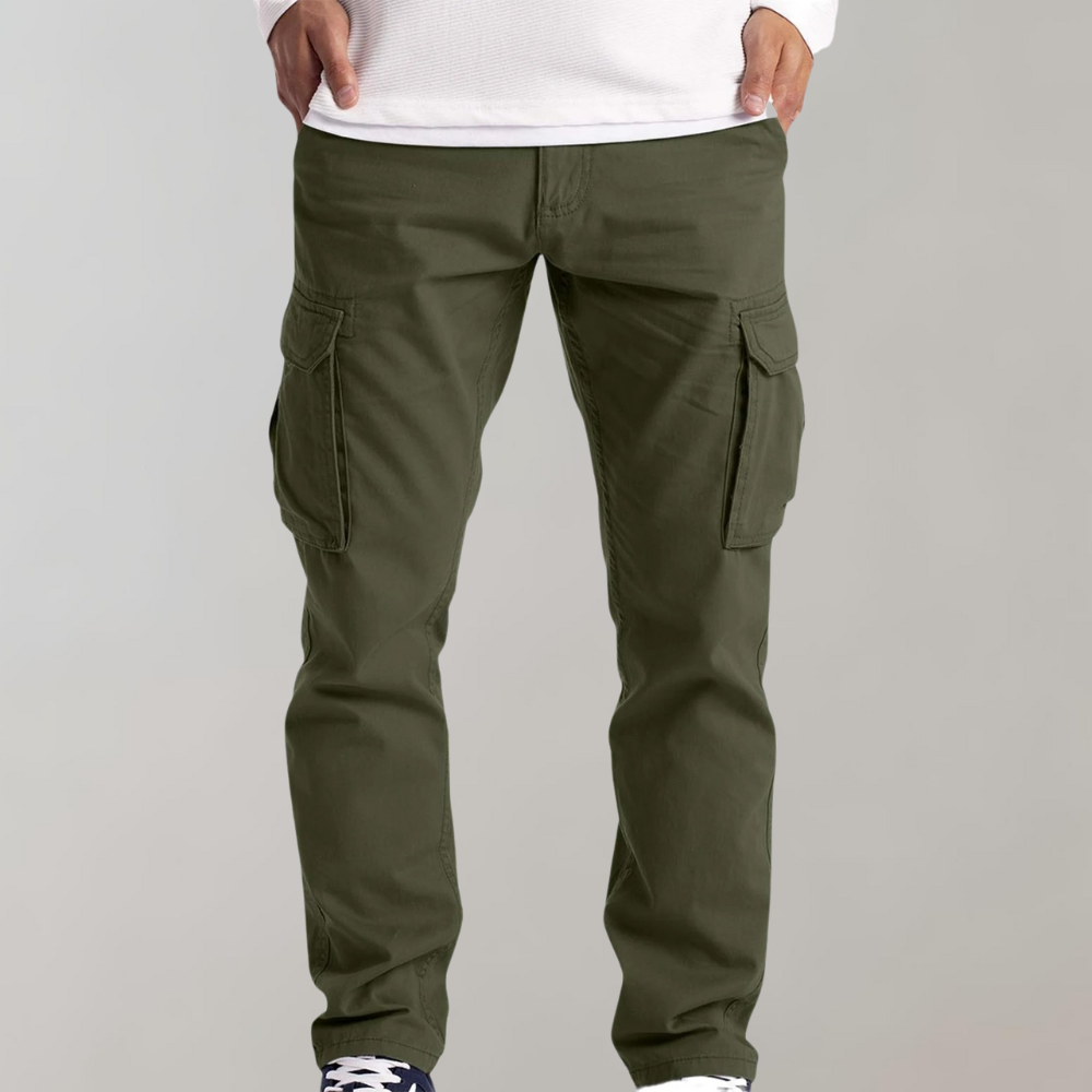 Variant image for Mens Black Cargo Pants with Spacious Pockets and Comfortable Fit for Everyday Wear-1