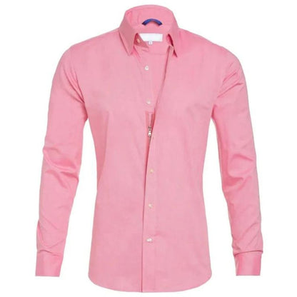 Variant image for Wrinkle-Free Men's Blouse with Hidden Zipper, Breathable and Durable Fabric, Tailored Fit, Available in Multiple Colors-50