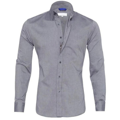 Variant image for Wrinkle-Free Men's Blouse with Hidden Zipper, Breathable and Durable Fabric, Tailored Fit, Available in Multiple Colors-36