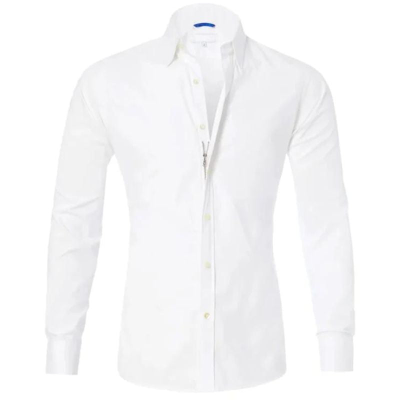 Variant image for Wrinkle-Free Men's Blouse with Hidden Zipper, Breathable and Durable Fabric, Tailored Fit, Available in Multiple Colors-14