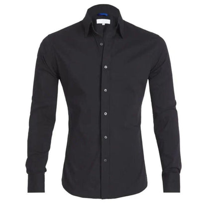 Wrinkle-Free Men's Blouse with Hidden Zipper, Breathable and Durable Fabric, Tailored Fit, Available in Multiple Colors-4