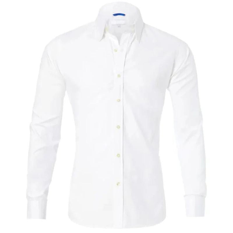 Wrinkle-Free Men's Blouse with Hidden Zipper, Breathable and Durable Fabric, Tailored Fit, Available in Multiple Colors-6