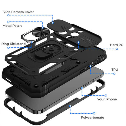 Magnetic2025 Edition Phone Case Rugged Ring Kickstand Fall