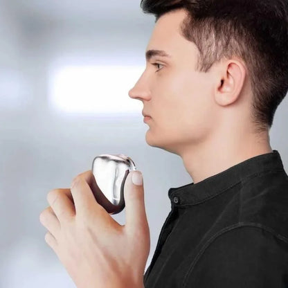 Motor-Driven Travel Shaver USB Pocket Mini Groomer Light