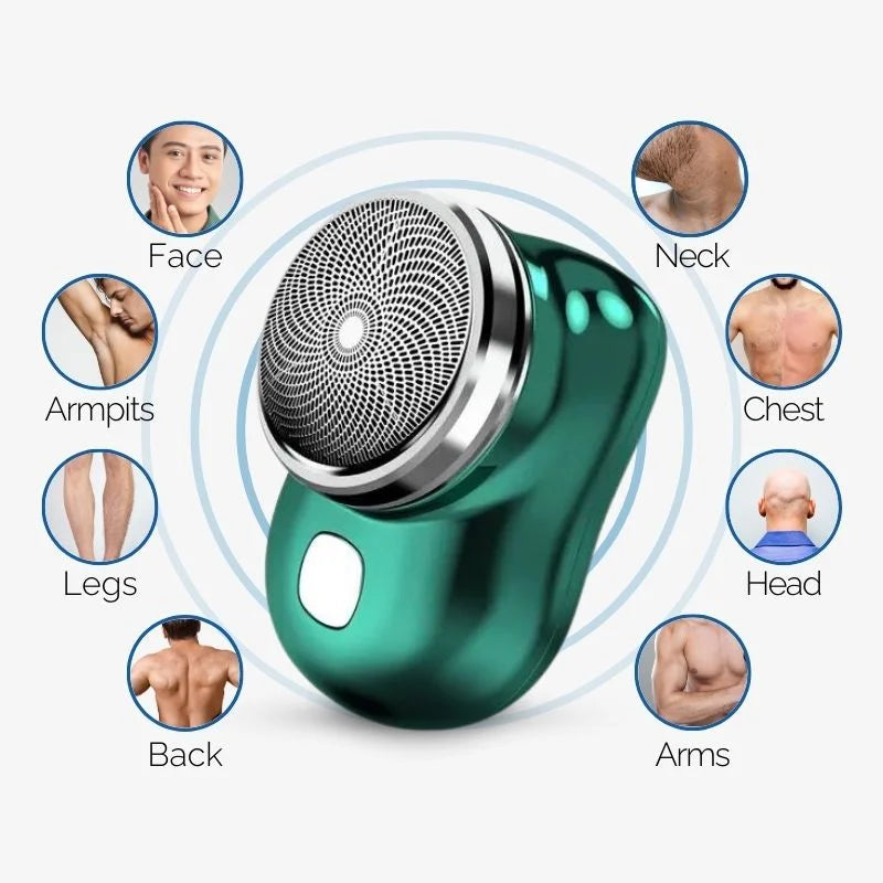 Motor-Driven Travel Shaver USB Pocket Mini Groomer Light