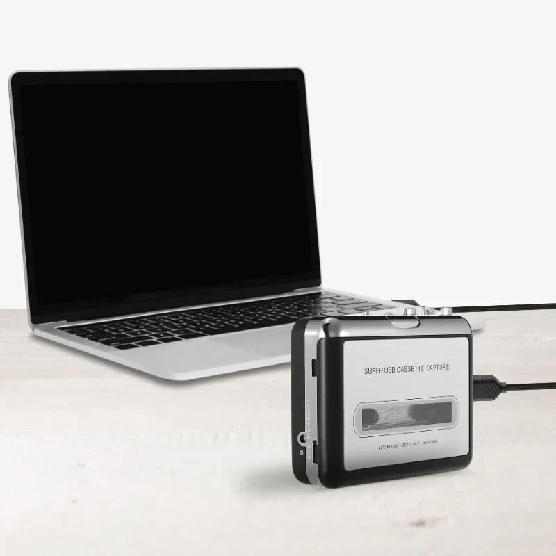 Cassette To USB Converter Travel-Friendly Tape Digitizer MP3