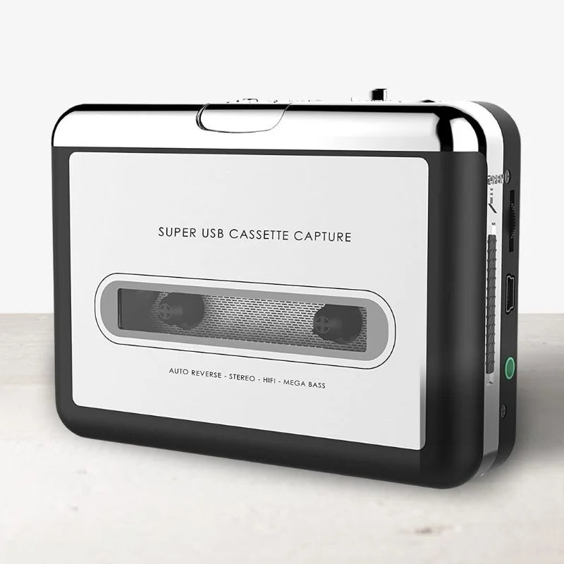 Cassette To USB Converter Travel-Friendly Tape Digitizer MP3
