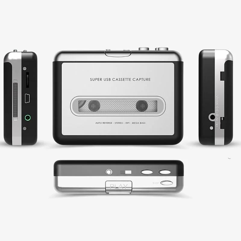 Cassette To USB Converter Travel-Friendly Tape Digitizer MP3